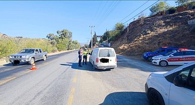 Köşk'te jandarmadan trafik denetimi