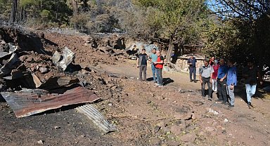 Köyceğiz Kaymakamı Kumcu, yangından zarar gören vatandaşlarla buluştu