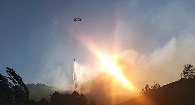 Köyceğiz'de güneşin ilk ışıkları ile hava müdahalesi tekrar başladı