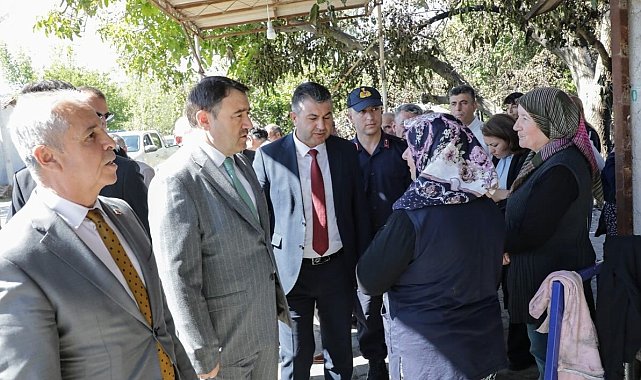 Kütahya Valisi Işın'dan, Şaphane'deki yangın bölgesinde inceleme