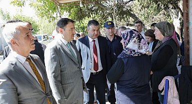 Kütahya Valisi Işın'dan, Şaphane'deki yangın bölgesinde inceleme