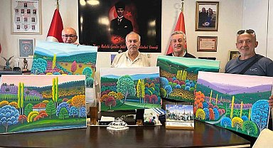 Kütahya'da ressam Hasan Kara'dan anlamlı bağış