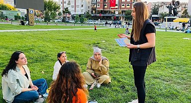 Kütahya'da SİBERAY ekiplerinden sokakta bilgilendirme çalışması