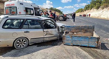 Kütahya'da trafik kazası: 2 yaralı