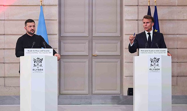 Macron: "Ukrayna'ya asker göndermek için resmen taahhütte bulunan 26 ülke var"