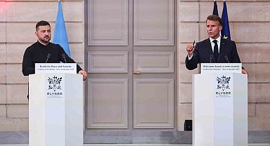 Macron: "Ukrayna'ya asker göndermek için resmen taahhütte bulunan 26 ülke var"