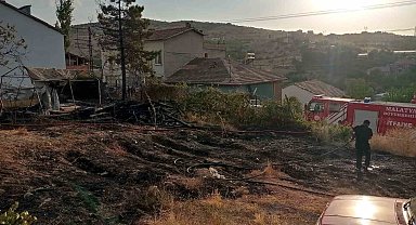 Malatya'da iki ayrı noktada bahçe yangını