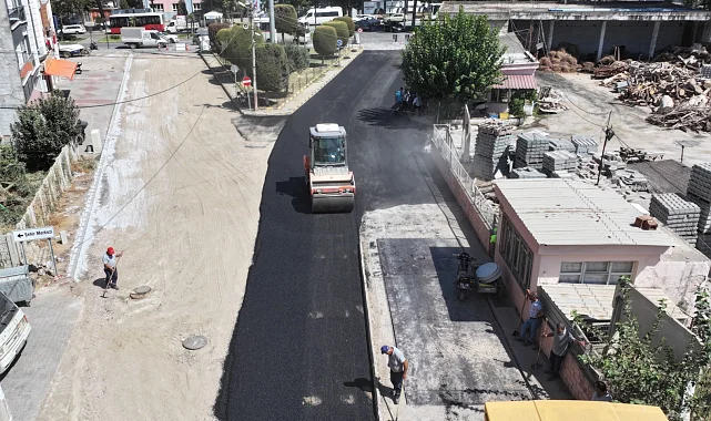 Manisa Ahmetli'ye sıcak asfalt çalışması