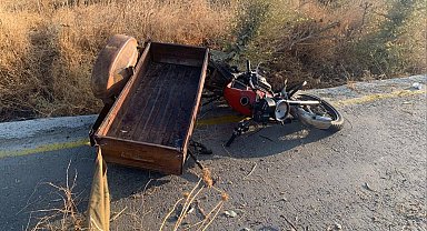 Manisa'da kamyonetle sepetli motosiklet çarpıştı: 1 ölü