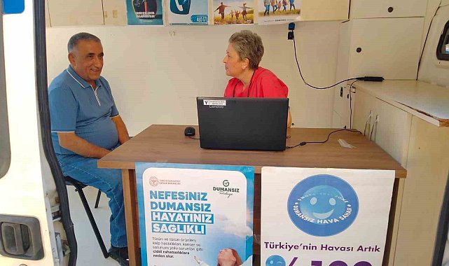 Manisa'da mobil sigara bırakma aracı sahaya indi