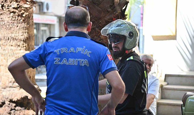 Manisa'da yaya yollarında motosiklet denetimi