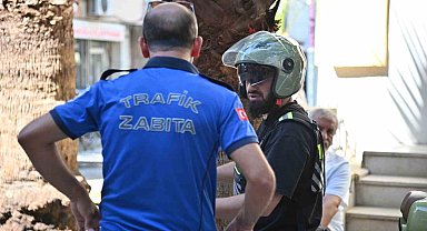 Manisa'da yaya yollarında motosiklet denetimi