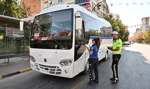 Manisa'da servis araçlarına denetim
