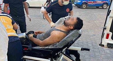 Mardin'de su deposunda mahsur kalan kişiyi itfaiye kurtardı