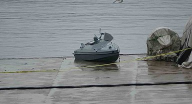 Menşei belirsiz bir insansız deniz aracı Trabzon'un Çarşıbaşı açıklarında bulundu