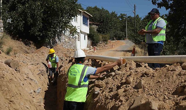 Menteşe Derinkuyu'da içme suyu şebeke hattı yenileniyor