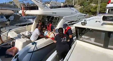 Motor yatta yaralanan vatandaşa tıbbi tahliye