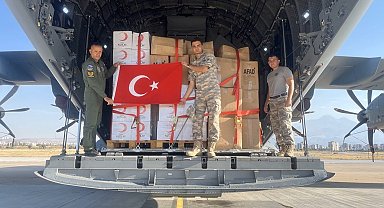 MSB: "İnsani yardım malzemeleri Afganistan'a ulaştırılmak amacıyla, Hava Kuvvetlerimize ait uçak ile yola çıktı"