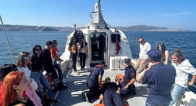 Mudanya sahili açıklarında tıbbi tahliye eğitimi