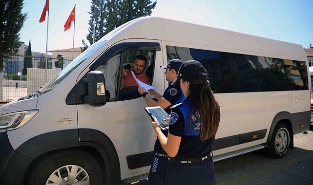Muğla Büyükşehir zabıtasından servis araçlarına 'Öğrenci Güvenliği' denetimi