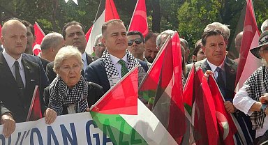 Muğla'da Gazze için Sumud Filosu'na destek mitingi