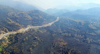 Muğla'da yangın felaketinin boyutu drone görüntüleriyle ortaya çıktı