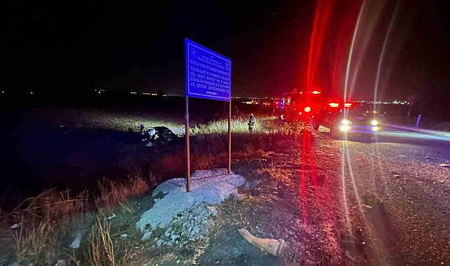Muratlı'da korkutan kaza: Bir araç alev aldı