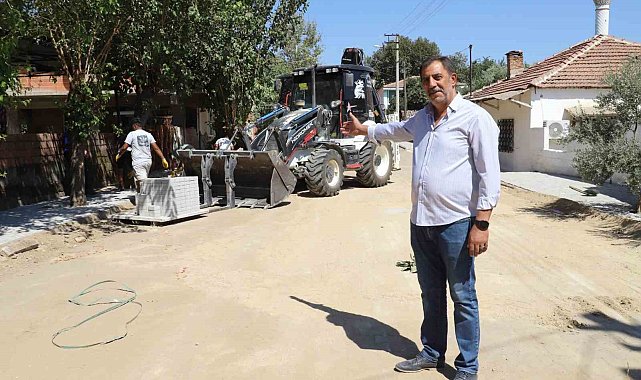 Nazilli Belediyesi Dallıca'da kaldırımları yeniliyor