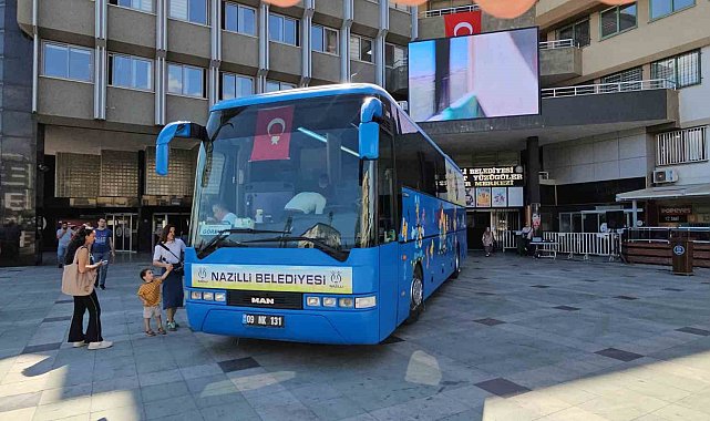 Nazilli Belediyesi'nin 'Mobil Masal Bahçesi' çocukların hizmetine girdi