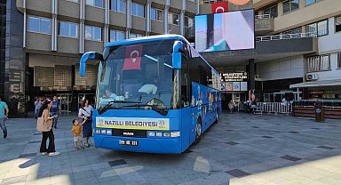 Nazilli Belediyesi'nin 'Mobil Masal Bahçesi' çocukların hizmetine girdi