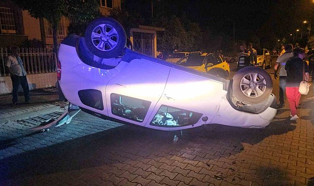 Nazilli'de otomobil takla attı, sürücüsü yaralandı