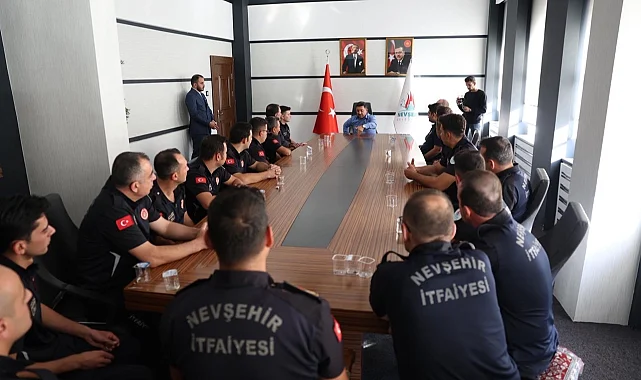 Nevşehir itfaiyesinden Başkan Arı'ya ziyaret
