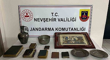 Nevşehir'de 12 parça tarihi eser ele geçirildi