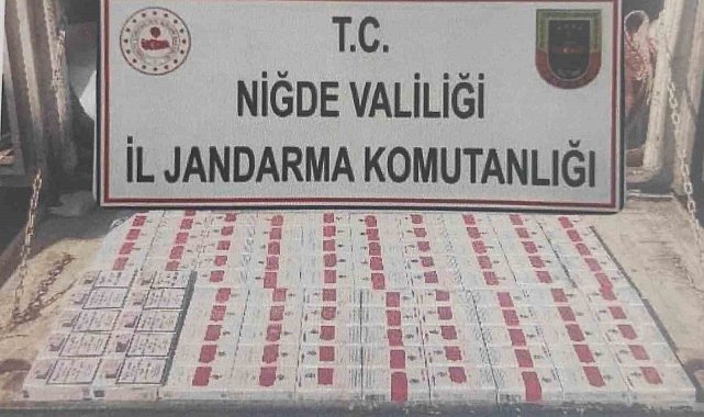 Niğde'de yol kontrolünde 370 paket kaçak sigara ele geçirildi
