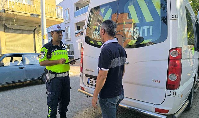 Okulun ilk gününde servislere sıkı denetim