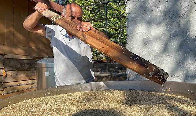 On iki bin yıllık siyezin hasadını tamamlayan çiftçilerin bulgur yapım mesaisi başladı