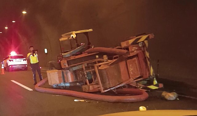 Ordu'da tünelde patoz kazası: Sürücü yaralandı