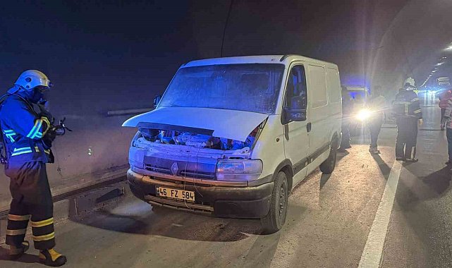 Osmangazi Tüneli'nde araç yangını