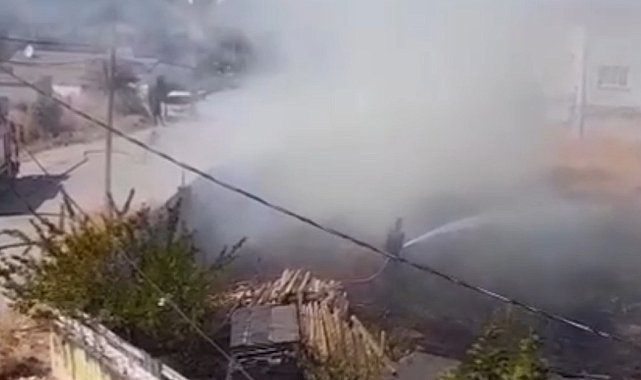 Otluk alanda korkutan yangın