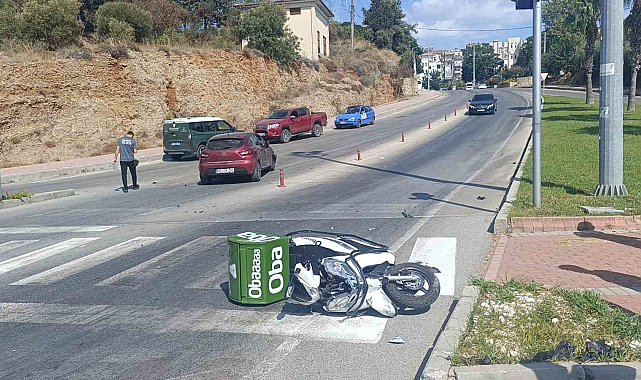 Otomobil ile motosiklet çarpıştı: 1 yaralı
