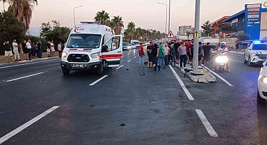 Otomobille çarpışan motosikletli ağır yaralandı