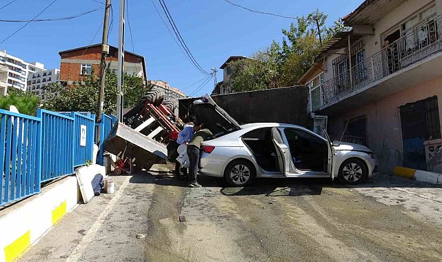Pendik'te freni tutmayan çekici ortalığı savaş alanına çevirdi: 2 araca ve apartmana çarptı