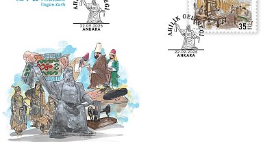 PTT'den 'Ahilik Geleneği' konulu anma pulu ve ilkgün zarfı