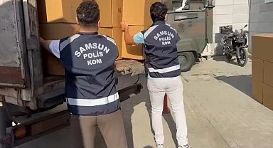 Samsun'da 3 milyon 780 bin kaçak makaron ele geçirildi