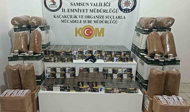 Samsun'da kaçak tütün mamulleri operasyonu