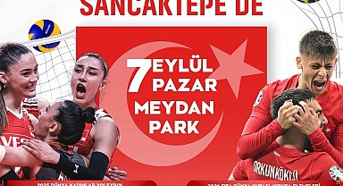 Sancaktepe'de voleybol ve futbolda milli maç heyecanı dev ekranda