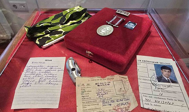 Şehitlerin hüzünlendiren hatıraları sergide yerini aldı