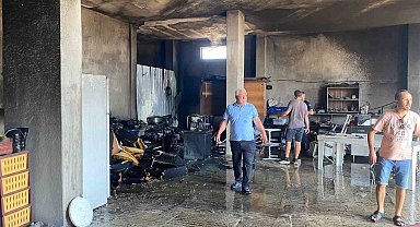 Serik'te evin deposunda çıkan yangın söndürüldü