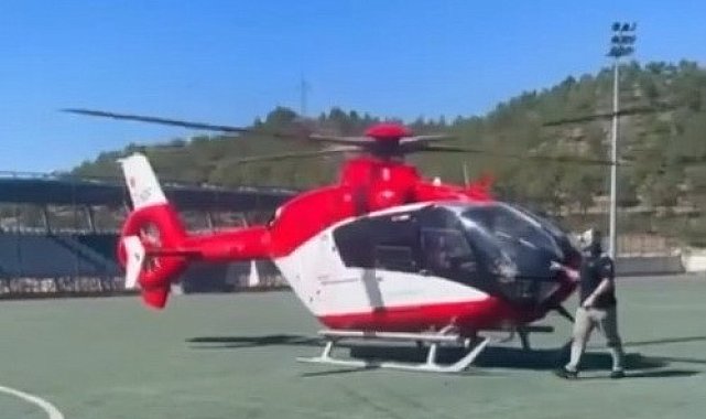 Sinop'ta ambulans helikopter yeni doğan bebek için havalandı