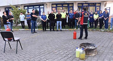 Sinop'ta emniyet personeline yangın tatbikatı